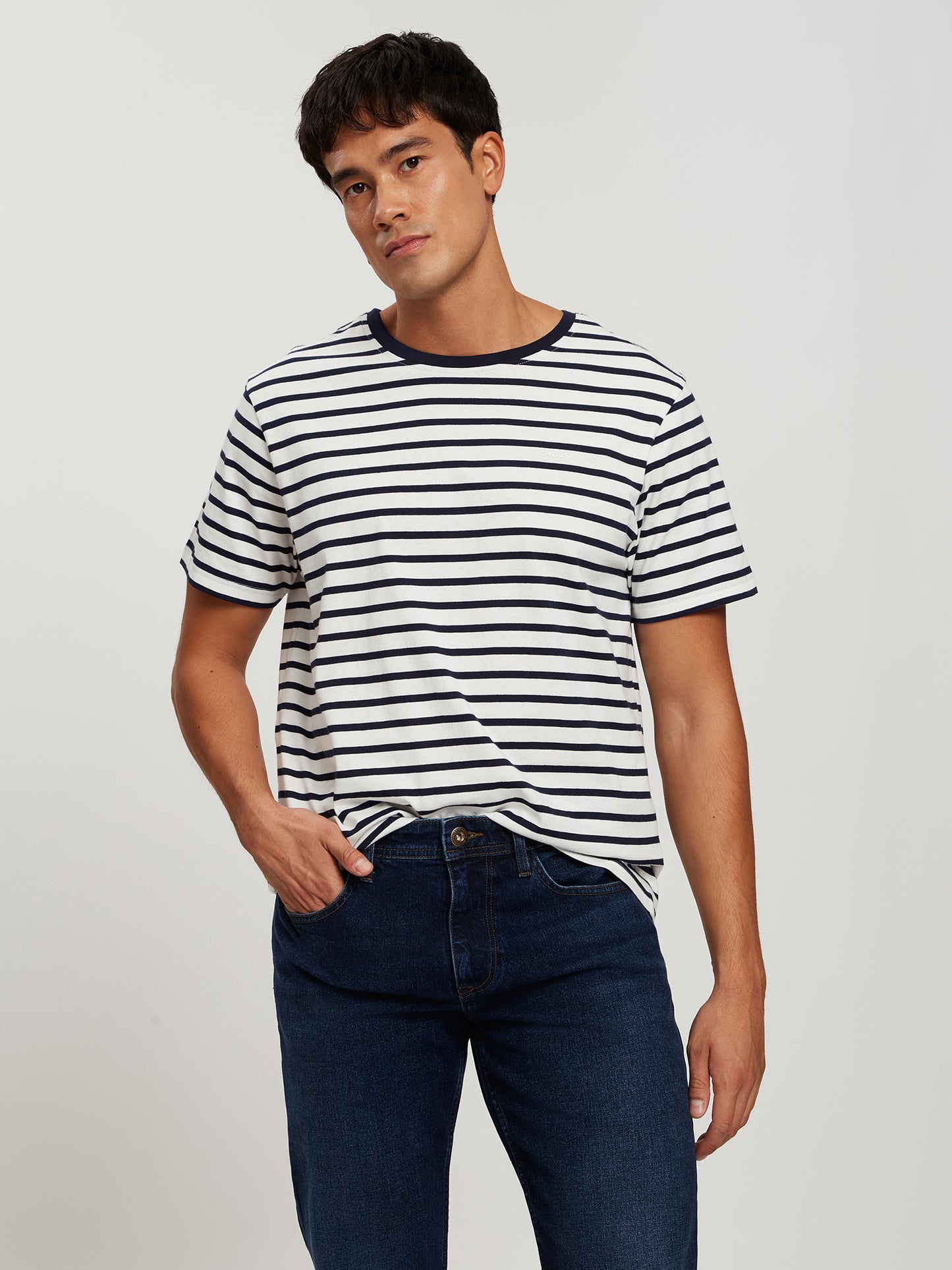 Men's regular striped T-shirt