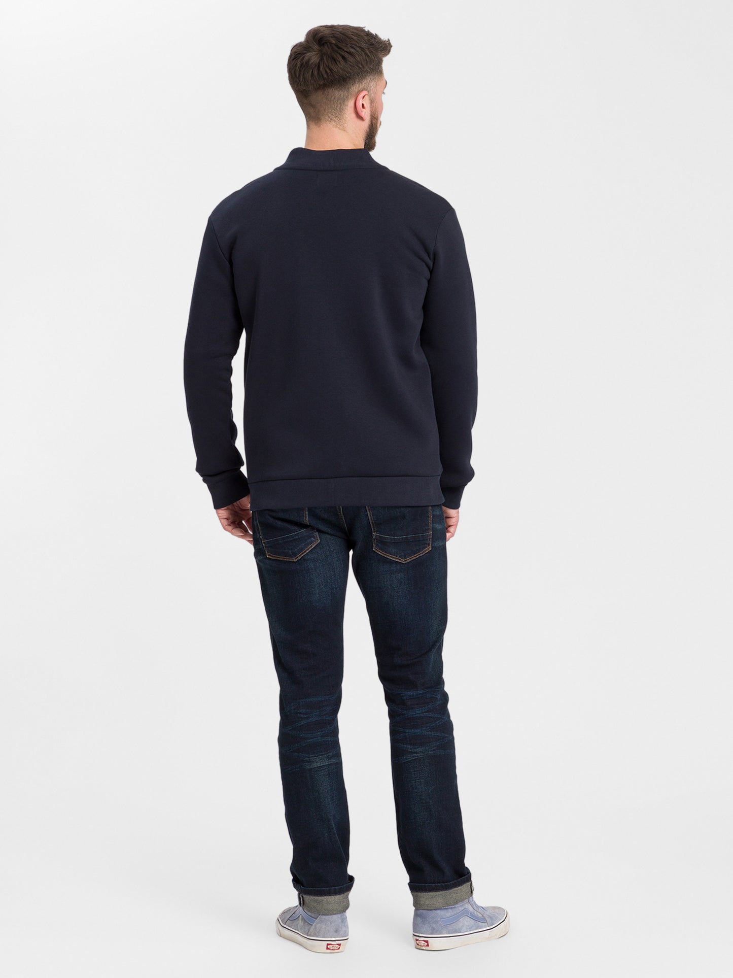 Herren Regular Sweatshirt mit Print blau