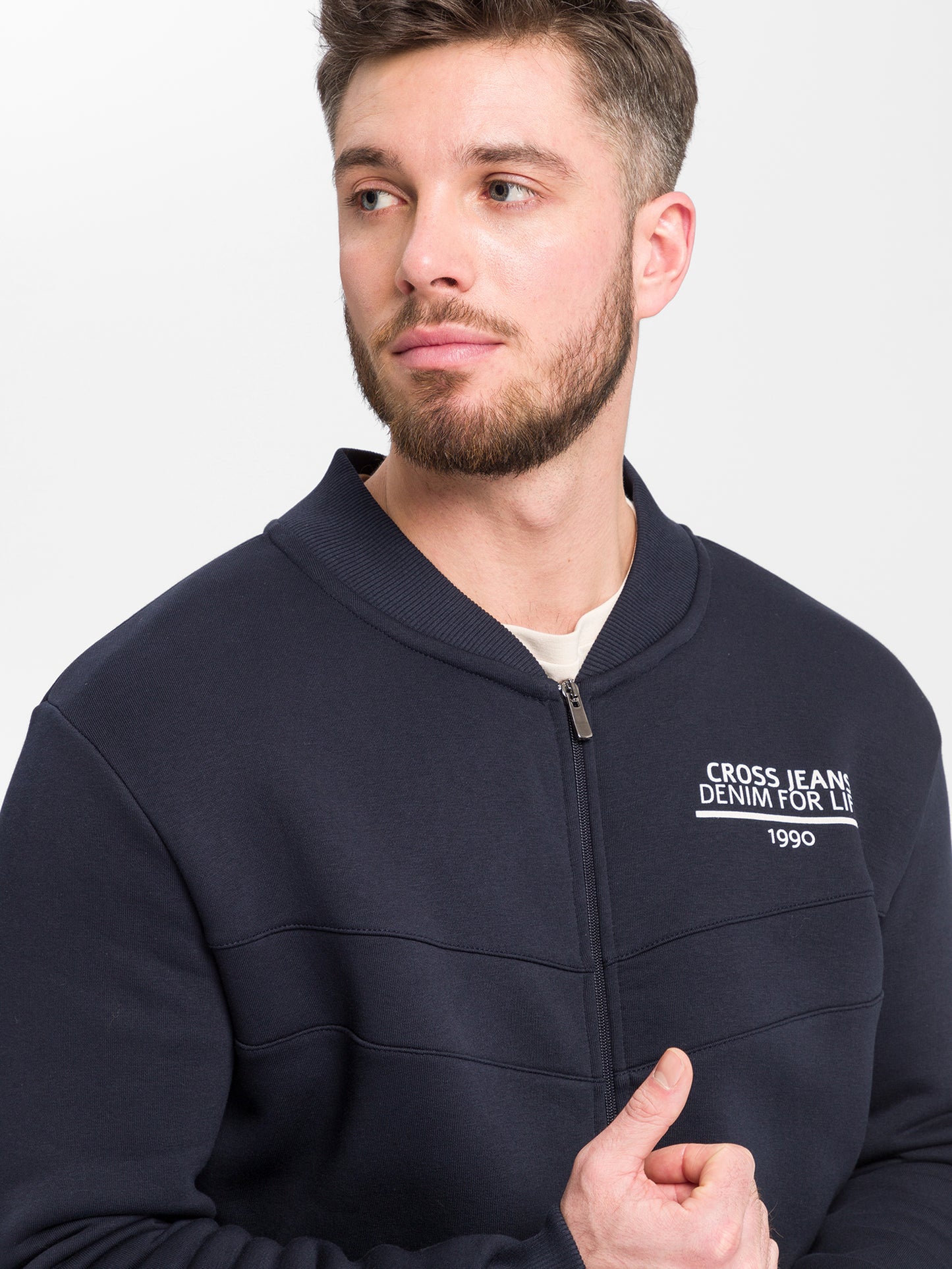 Herren Regular Sweatshirt mit Print blau