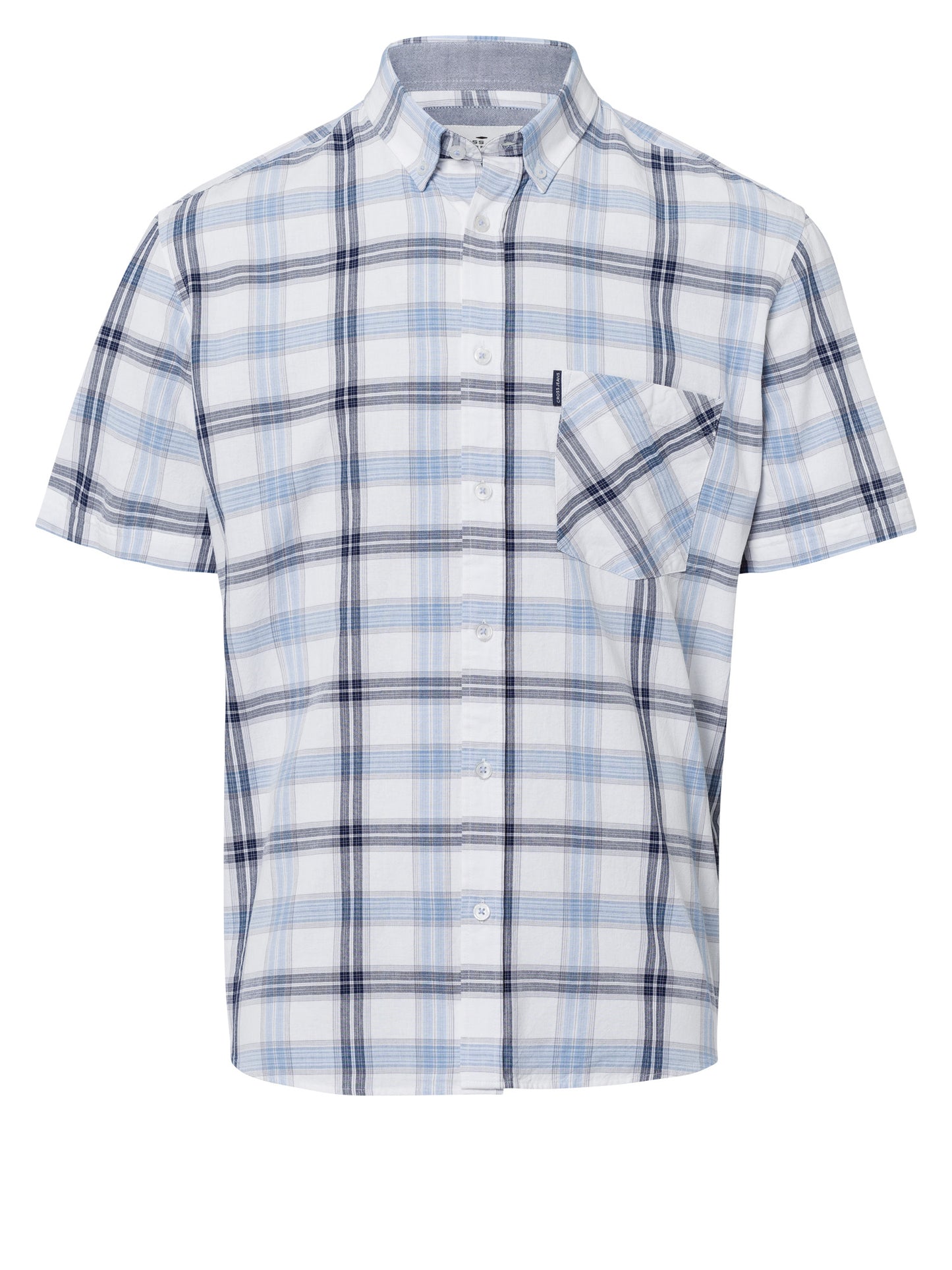 Herren Regular Hemd kariert in hellblau