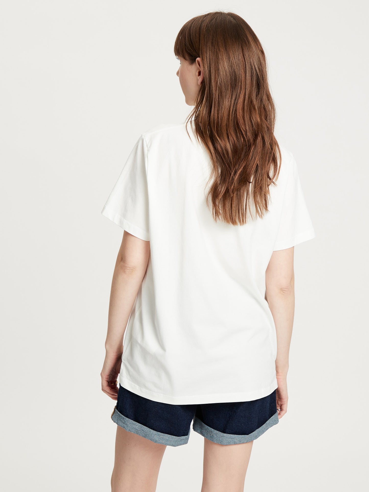Women's regular T-shirt with New York print ecru