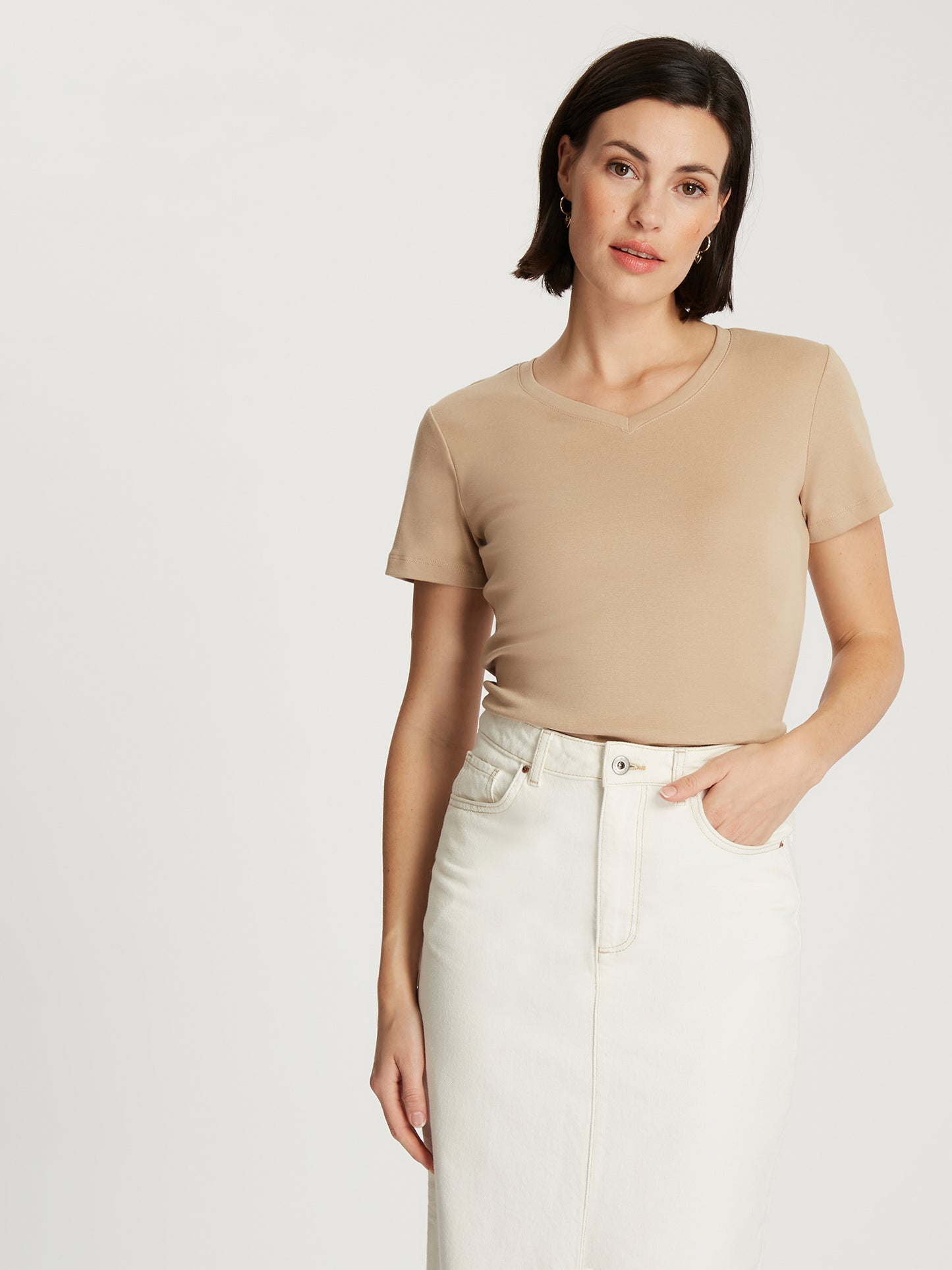 Women's T-shirt in beige
