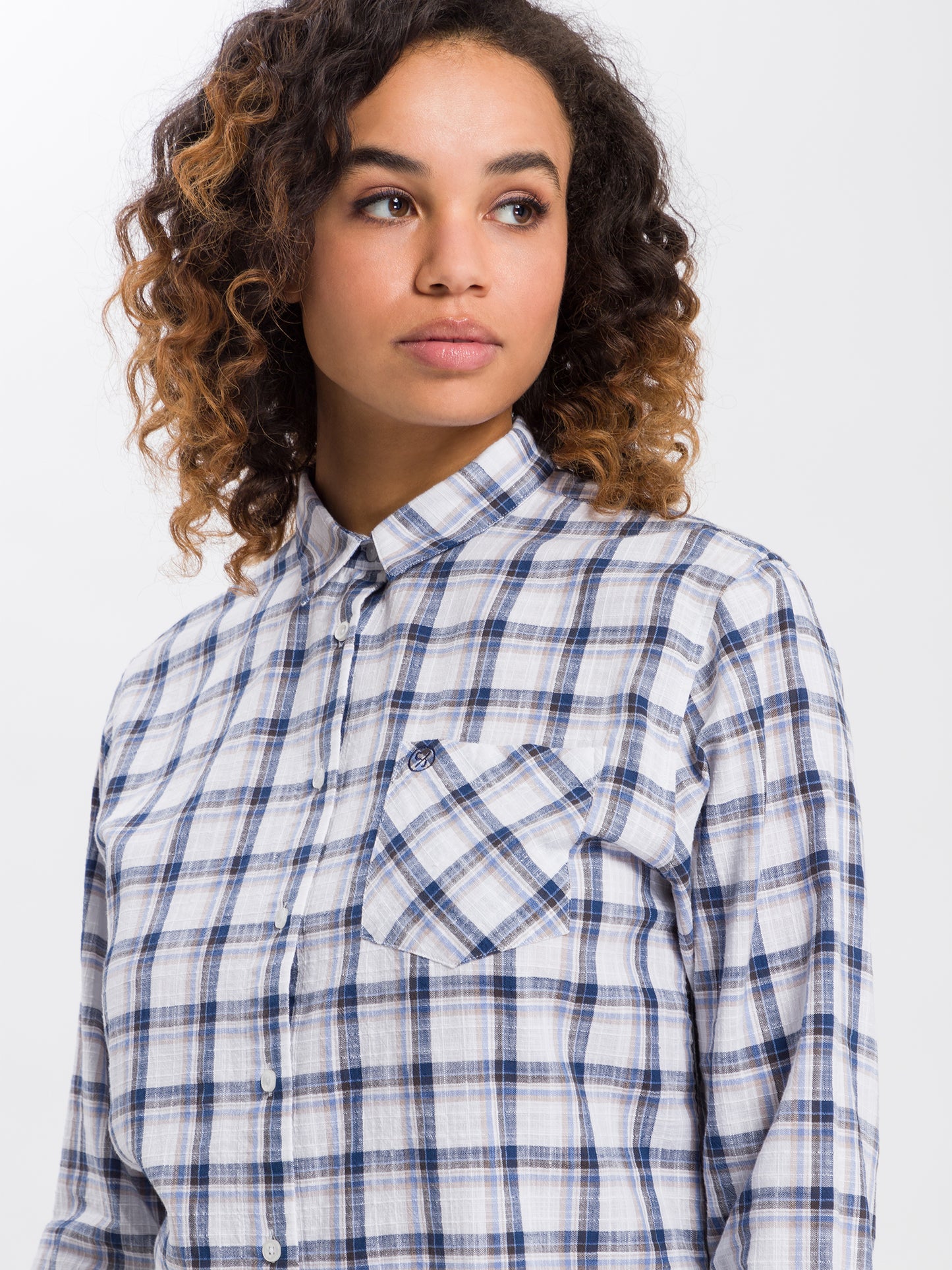 DAMEN CHECKED BLUSE