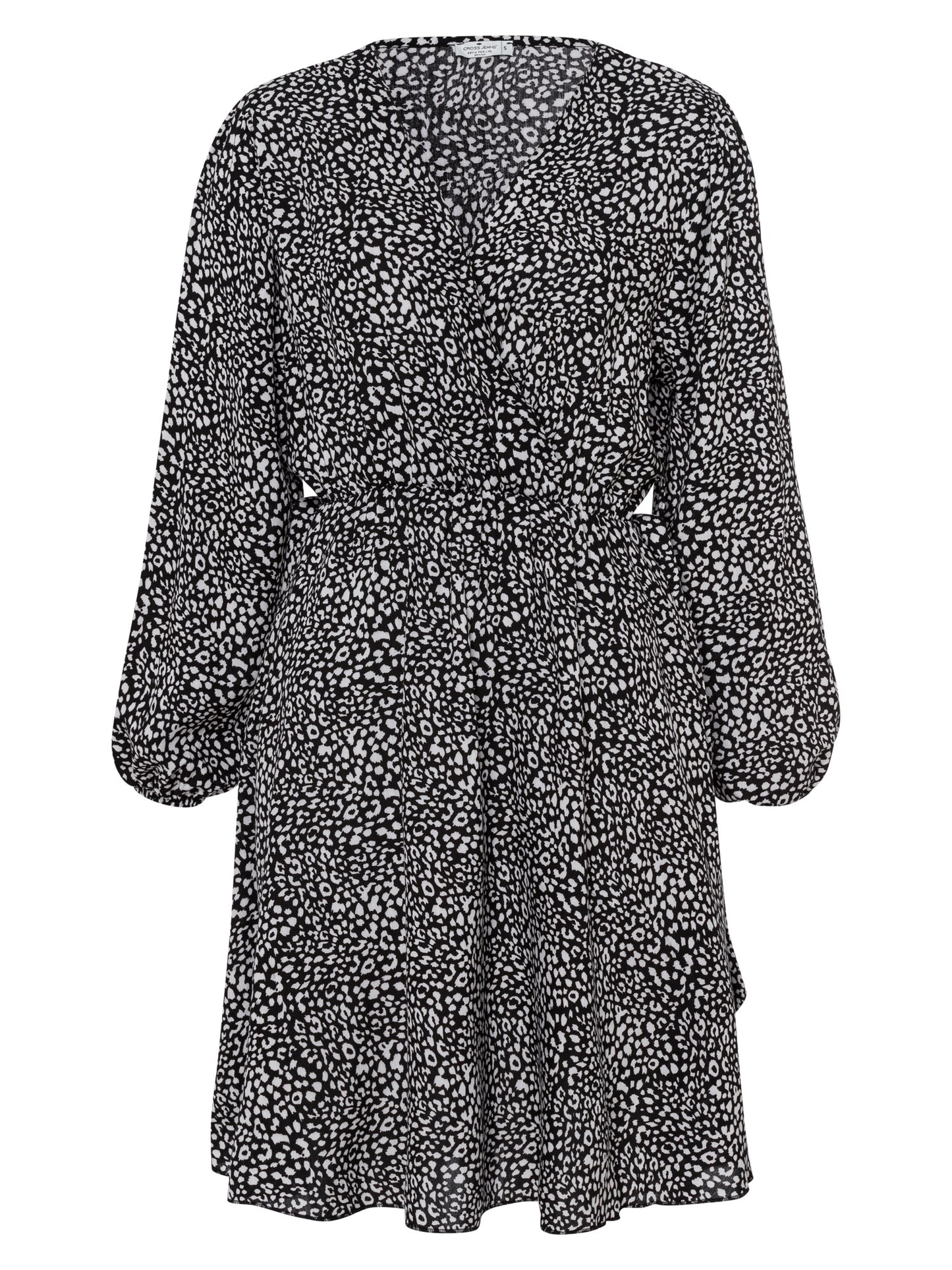 Women's dress with pattern black and white