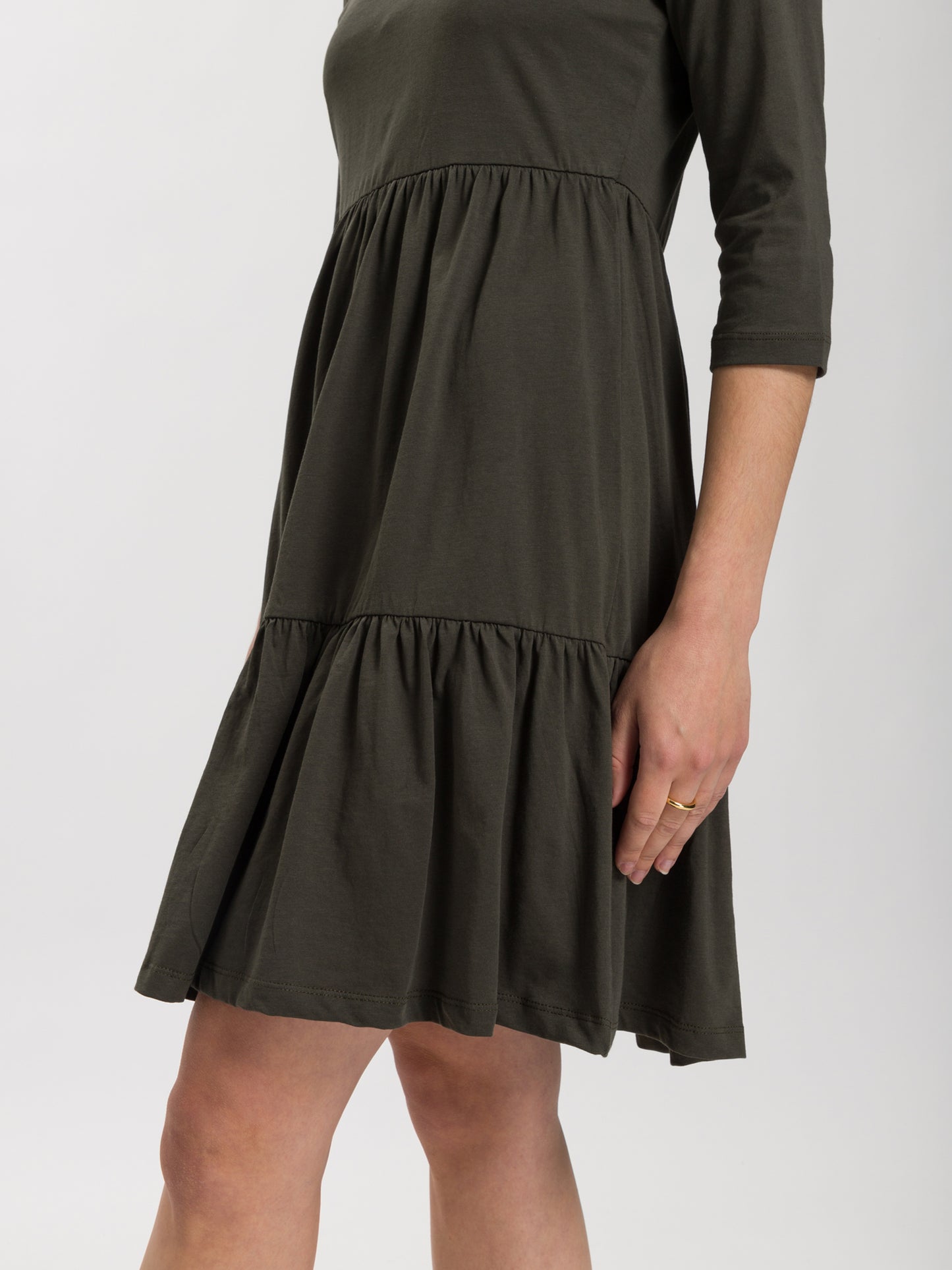 Women's casual dress in dark green