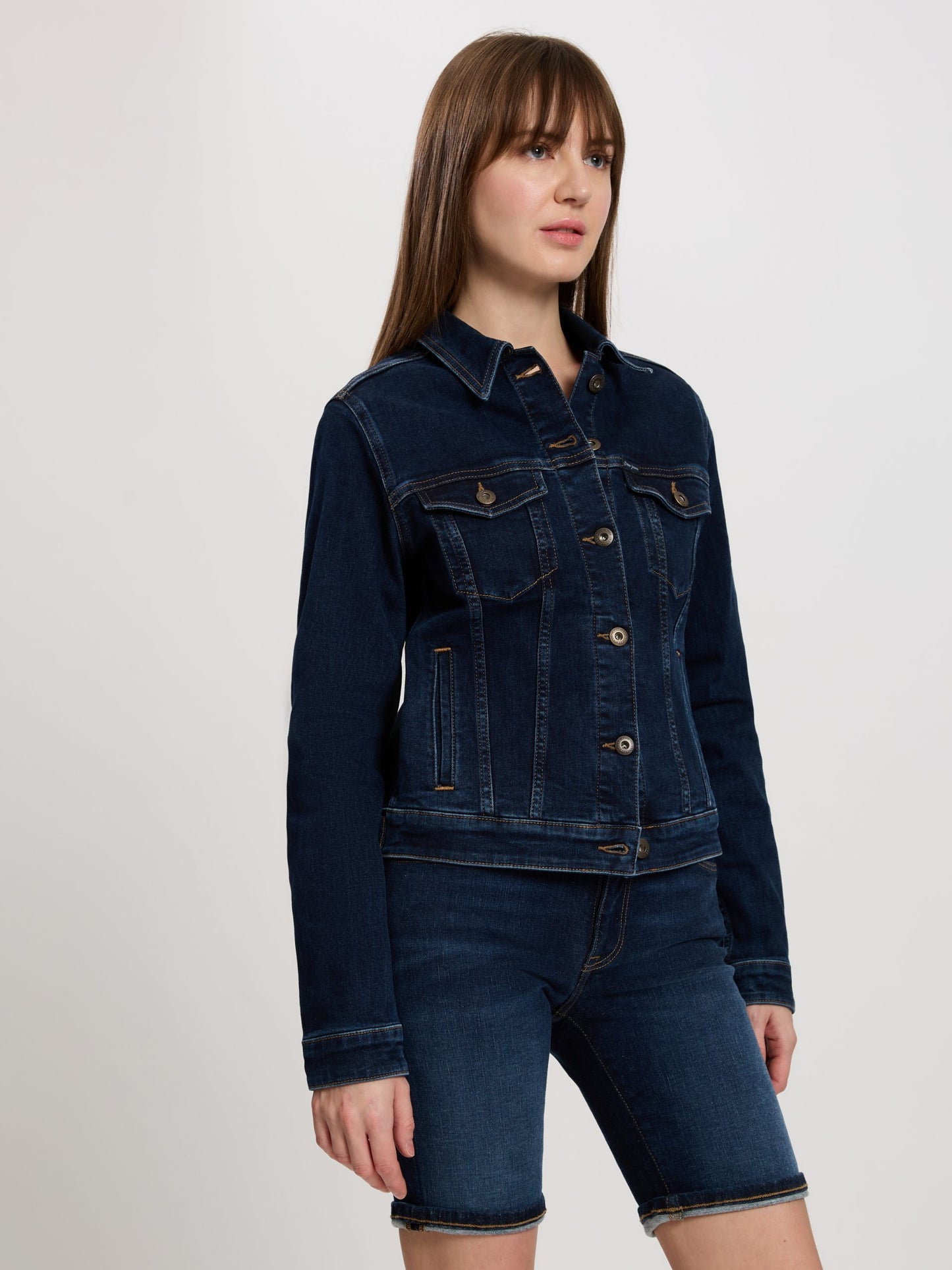 REGULAR JACKET | REGULAR FIT SWEAT DENIM JACKET