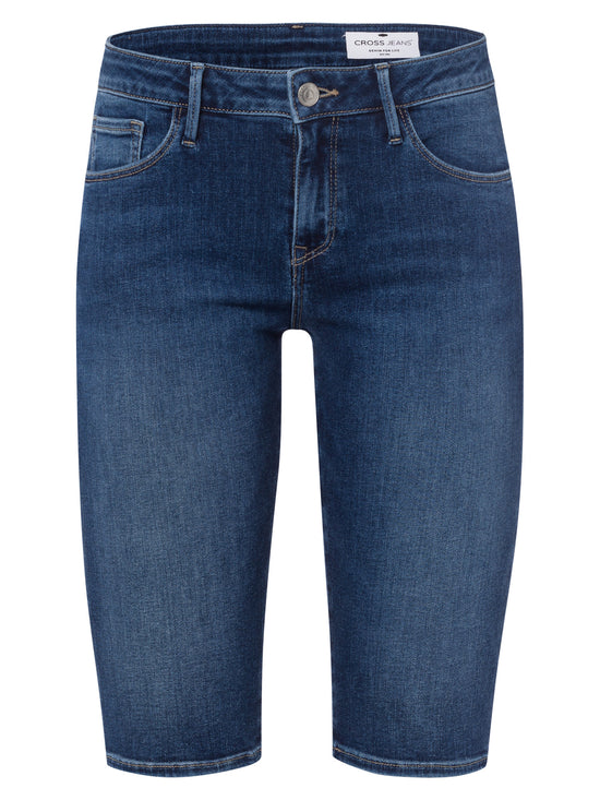 Amy Damen Jeans Bermuda Shorts dunkelblau