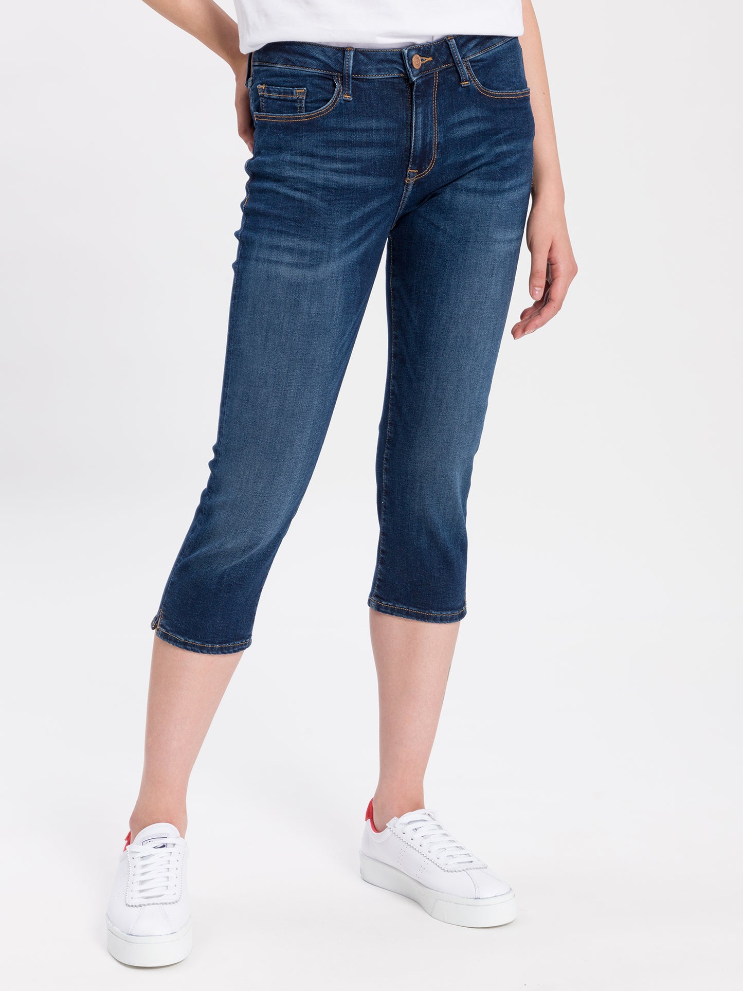 Amber women's jeans Capri dark blue