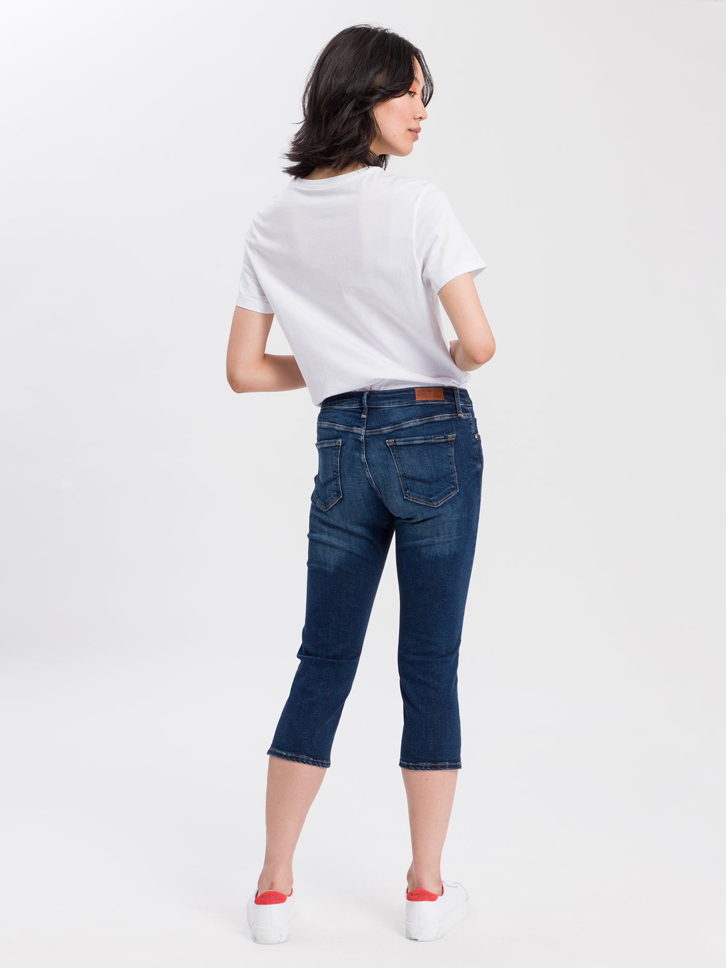 Amber women's jeans Capri dark blue