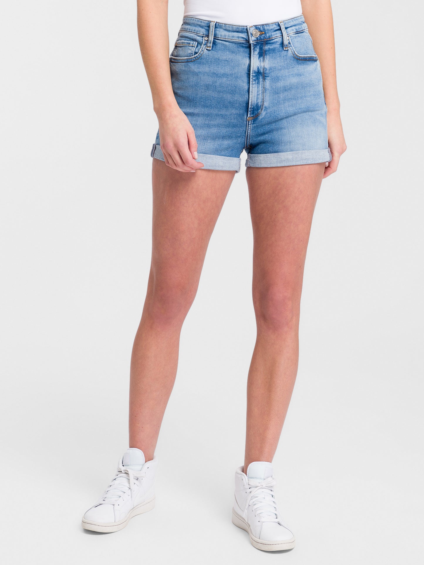 Women's denim shorts light blue