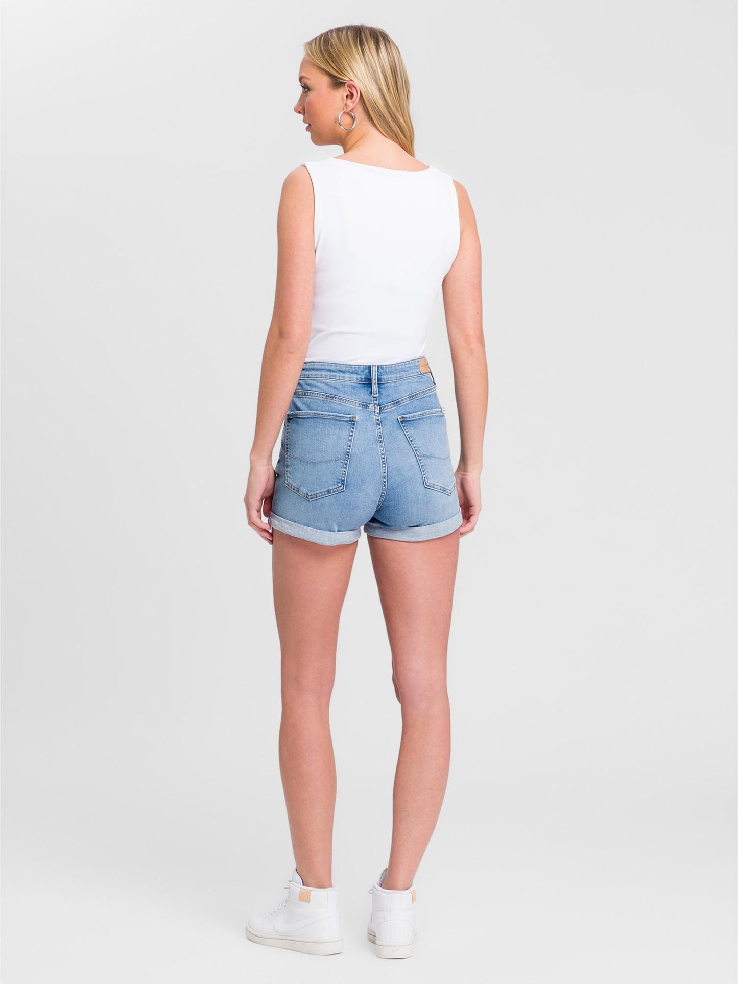 Women's denim shorts light blue