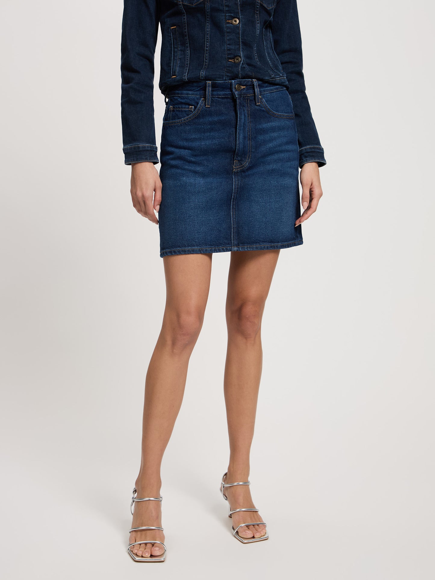 Women's mini skirt regular fit dark blue
