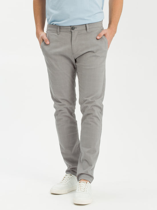 Men's Chino Slim Tapered Fit grey checked