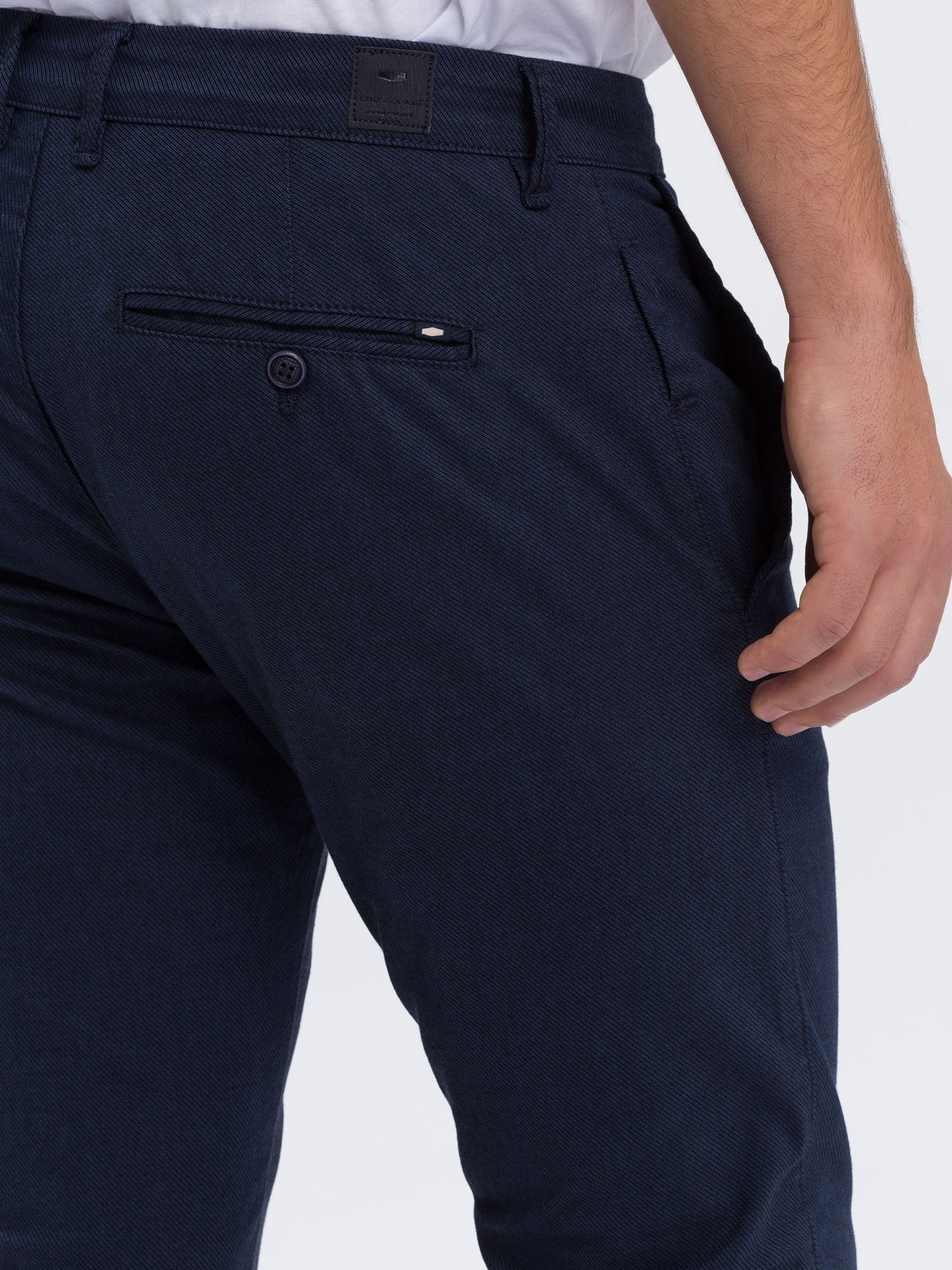 Men's slim tapered fit blue chinos