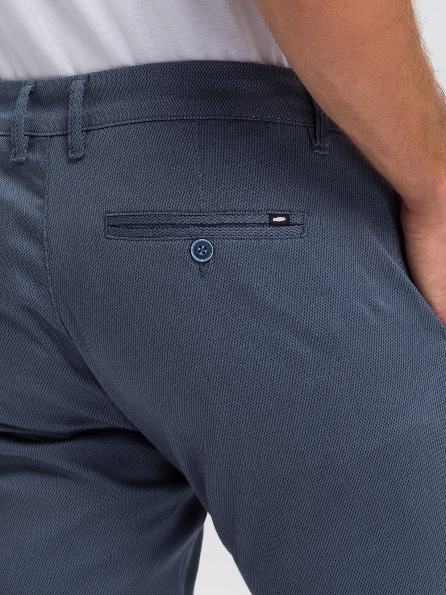 Men's slim tapered fit blue chinos