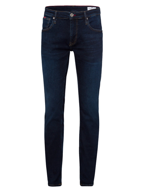 Damien men's jeans slim fit regular waist straight leg dark blue