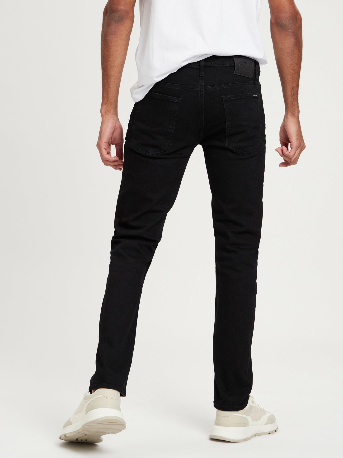 Damien men's jeans slim fit regular waist straight leg black.