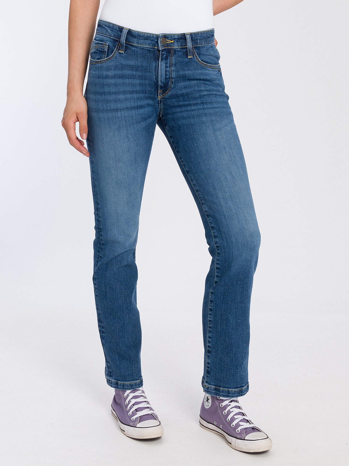 Lauren women's jeans regular fit high waist bootcut dark blue