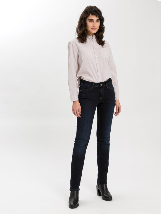 Rose women's jeans regular fit high waist black