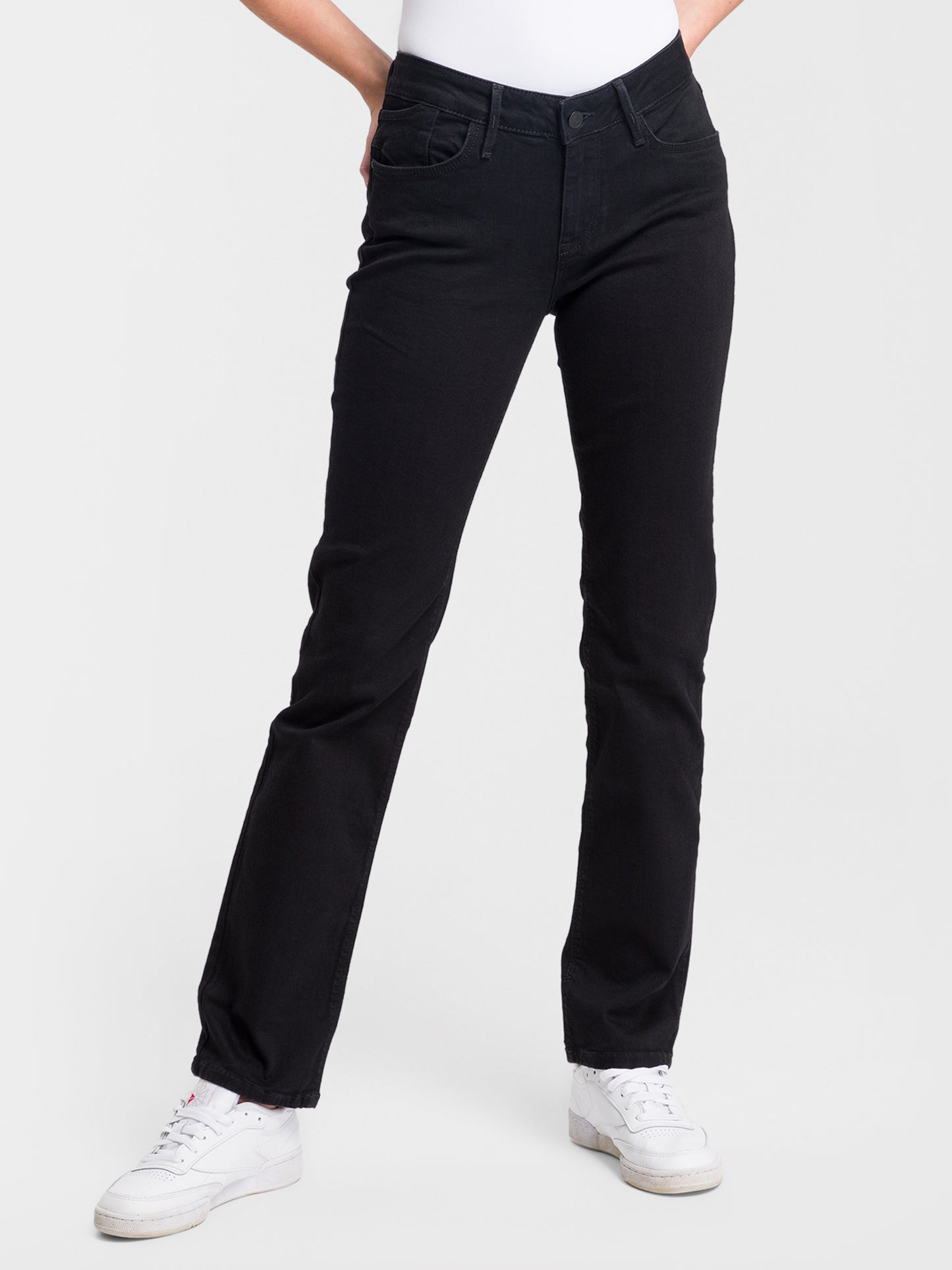 Rose women's jeans regular fit high waist black