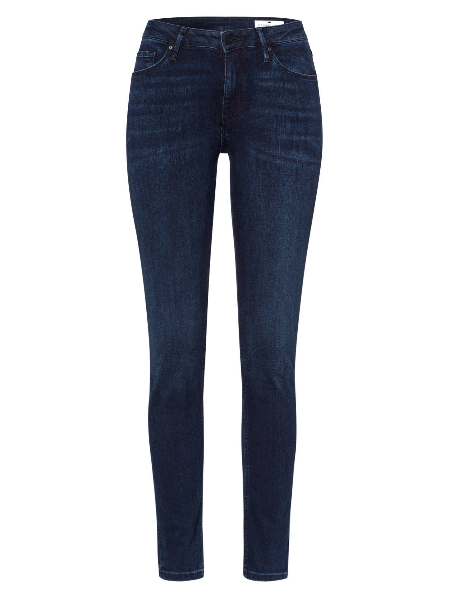 Alan women's jeans skinny fit high waist black-blue