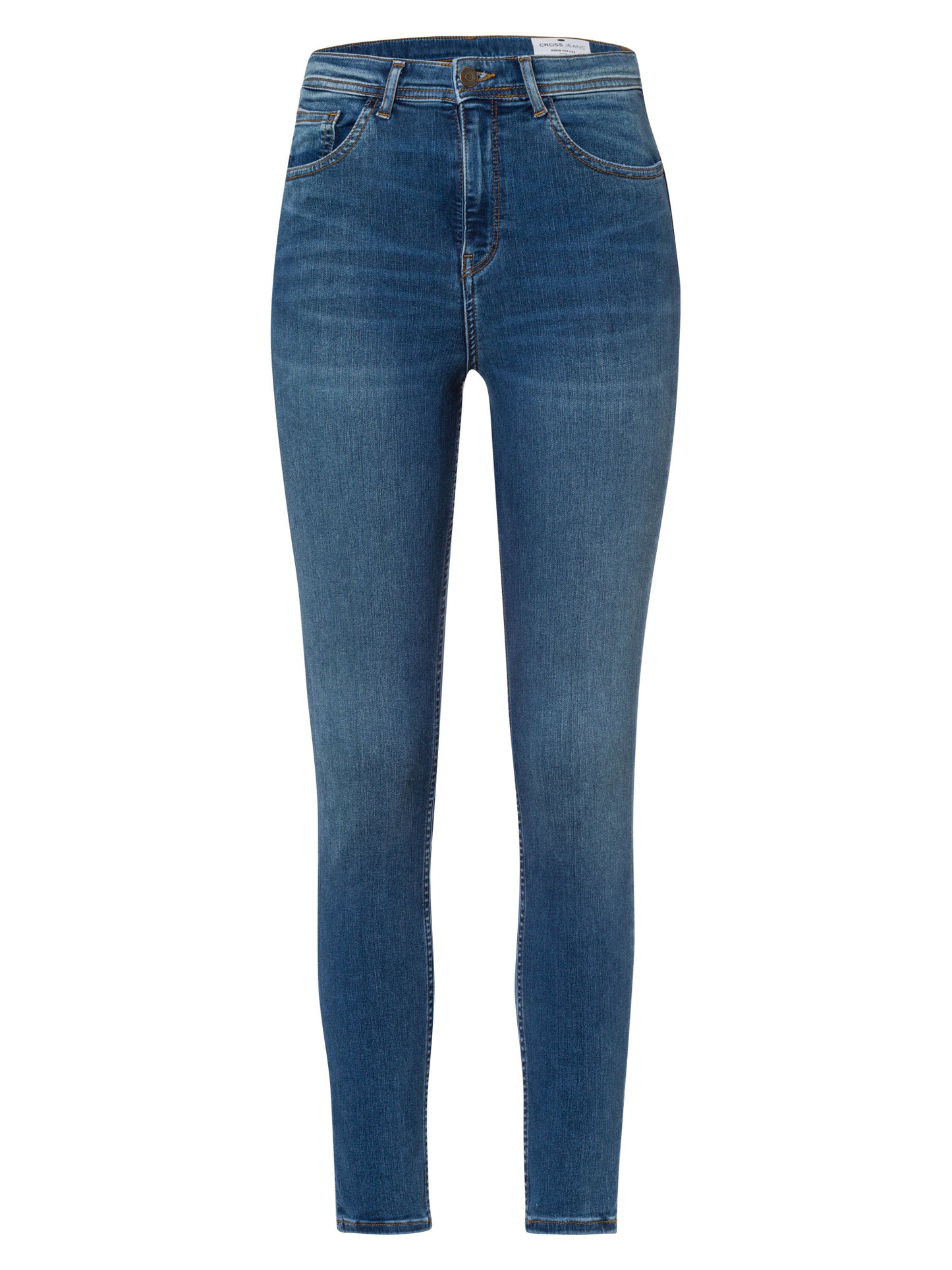 Judy women's jeans super skinny fit high waist ankle length medium blue