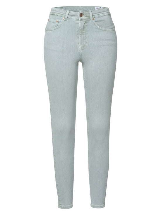 Judy women's jeans super skinny fit high waist ankle length light green