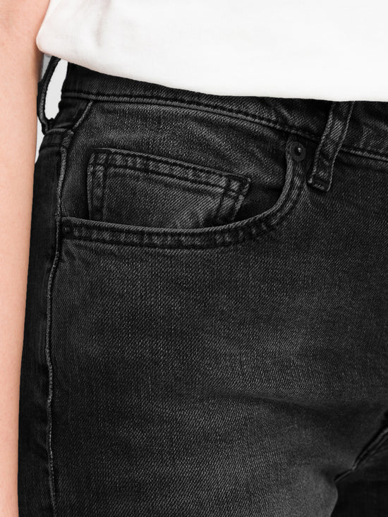 Marisa women's jeans regular fit high waist straight leg dark grey