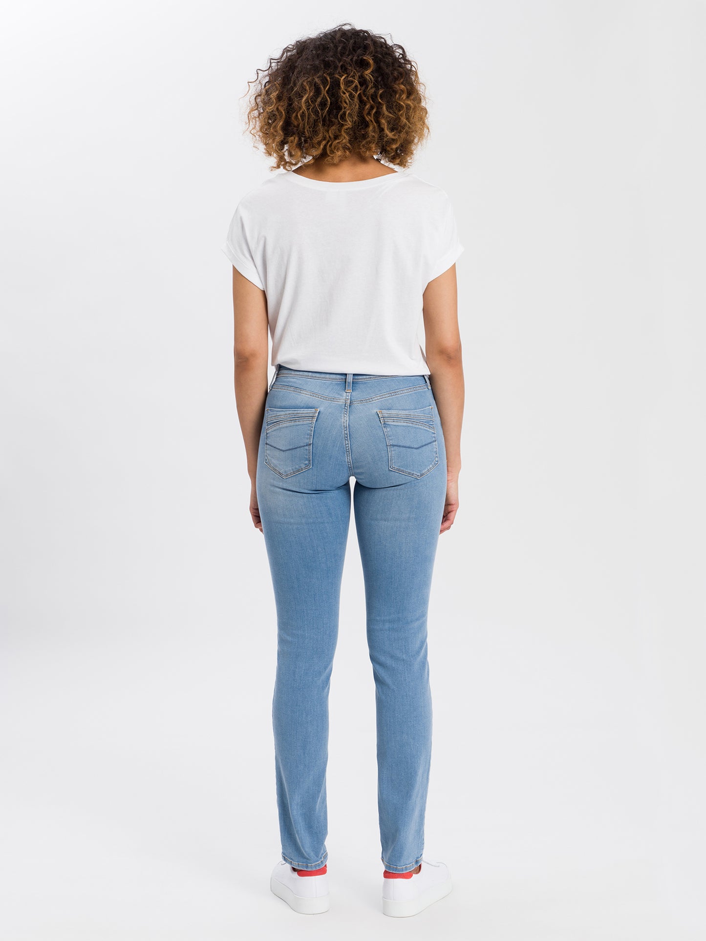 Anya women's jeans slim fit high waist light blue