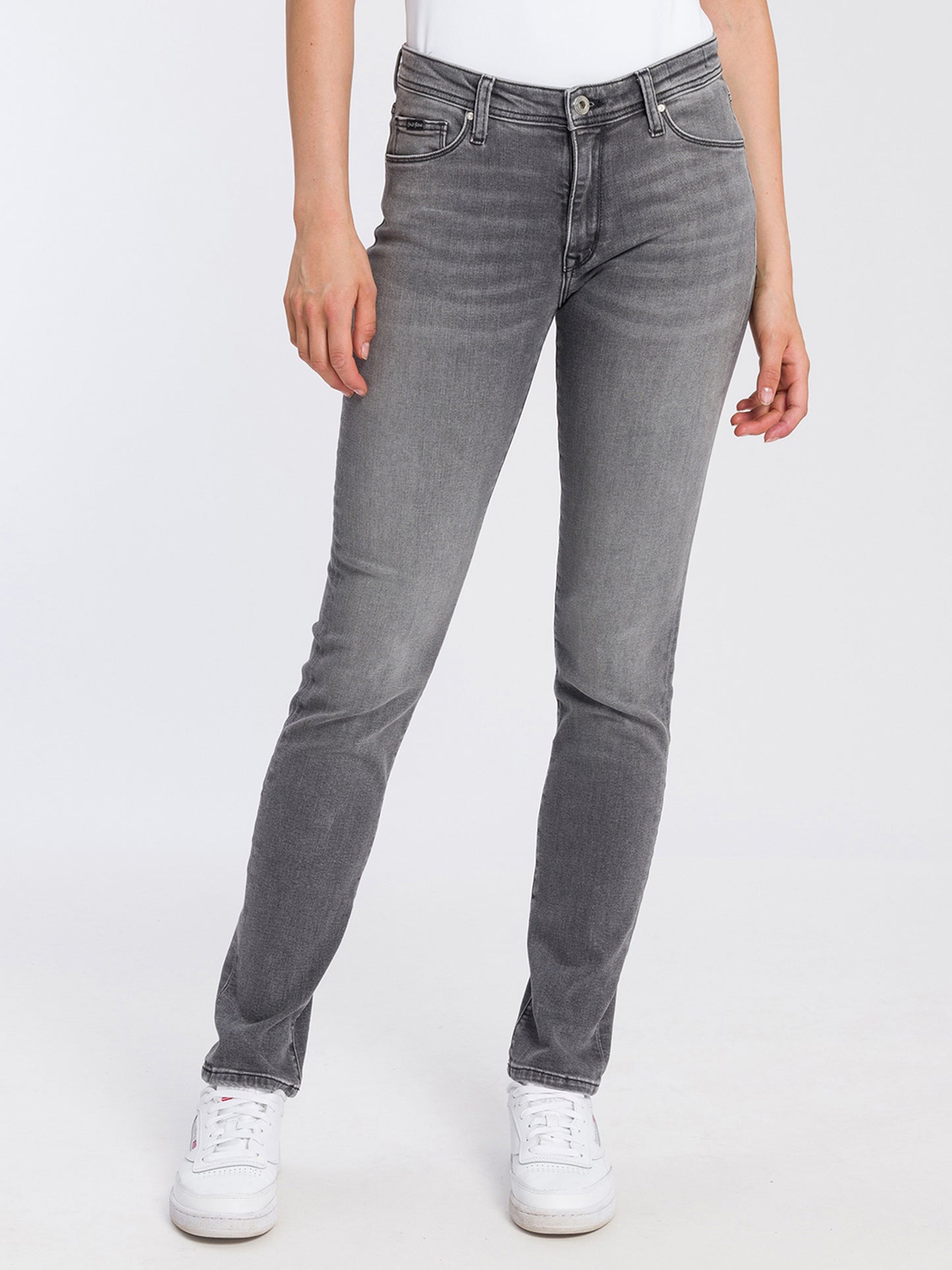 Anya women's jeans slim fit high waist grey