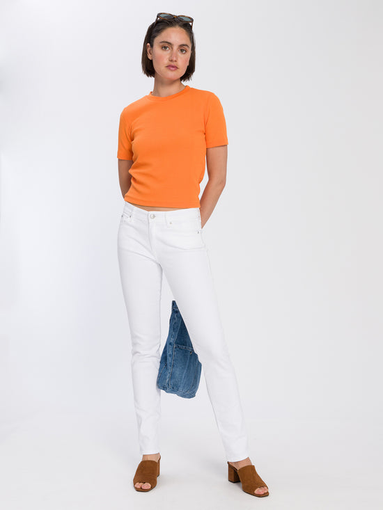 Anya women's jeans slim fit high waist white