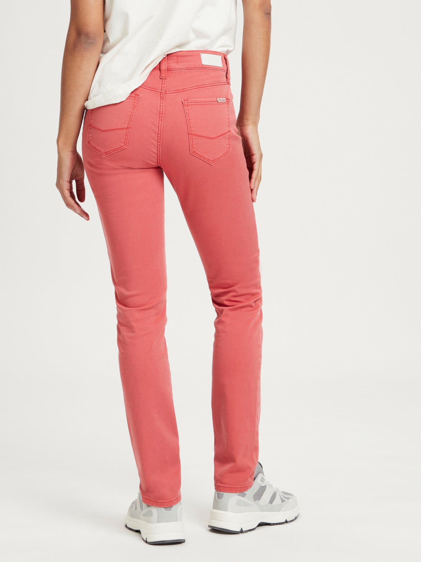 Anya women's jeans slim fit high waist vintage red