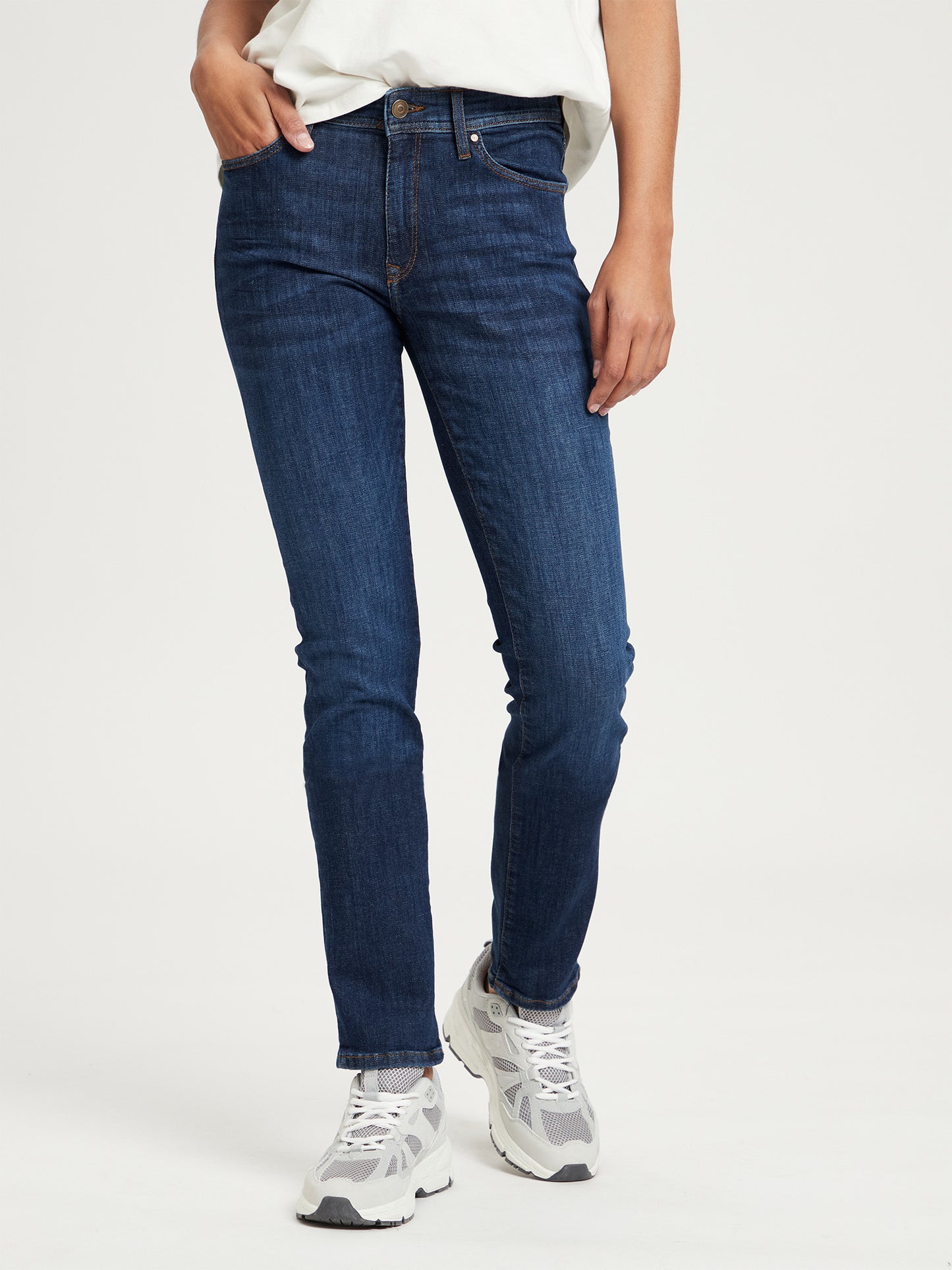 Anya women's jeans slim fit high waist dark blue