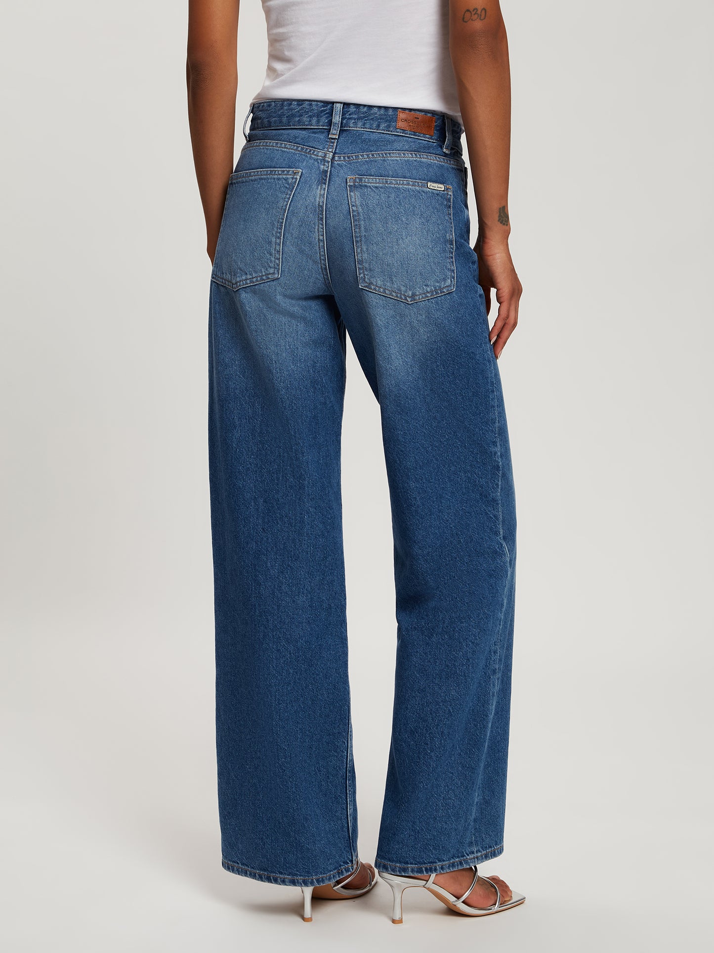 Women's Jeans Flare Fit Mid Waist medium blue