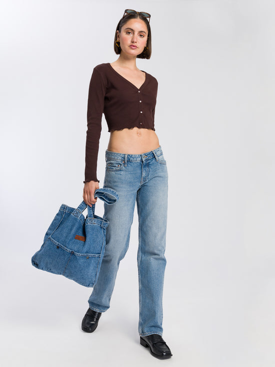 Jeans bag in medium blue