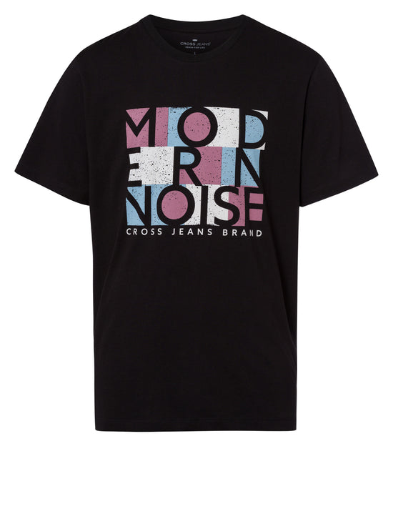 Men's regular print t-shirt black