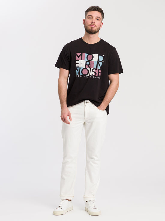 Men's regular print t-shirt black