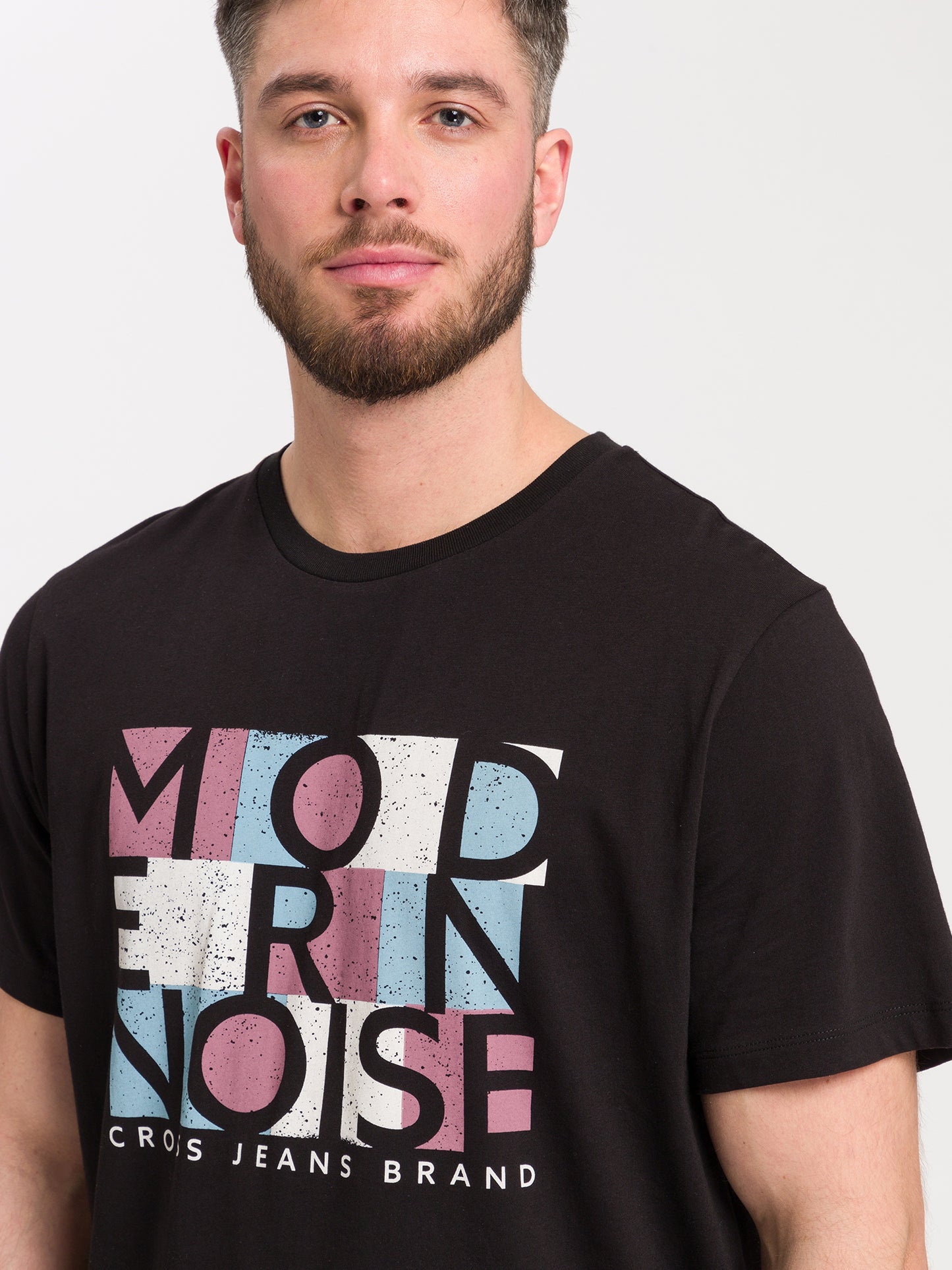 Men's regular print t-shirt black