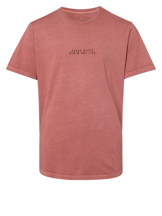 Men's regular t-shirt with logo print red