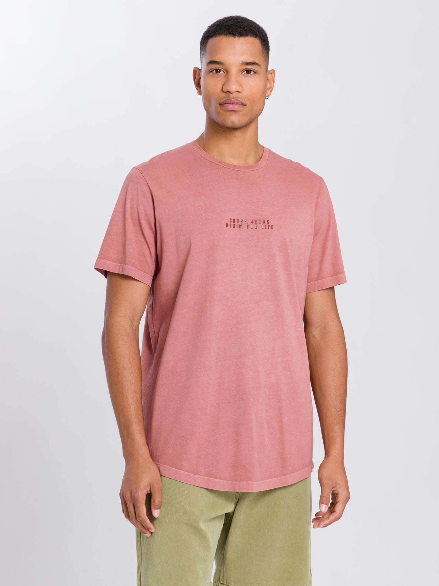 Men's regular t-shirt with logo print red
