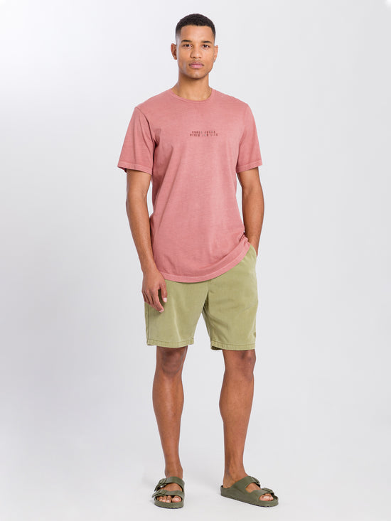 Men's regular t-shirt with logo print red