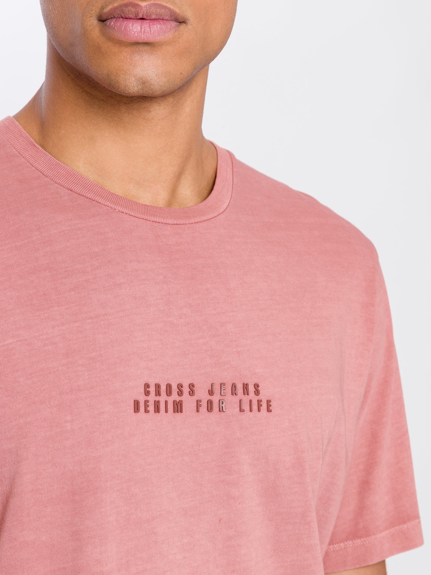 Men's regular t-shirt with logo print red