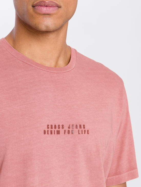 Men's regular t-shirt with logo print red