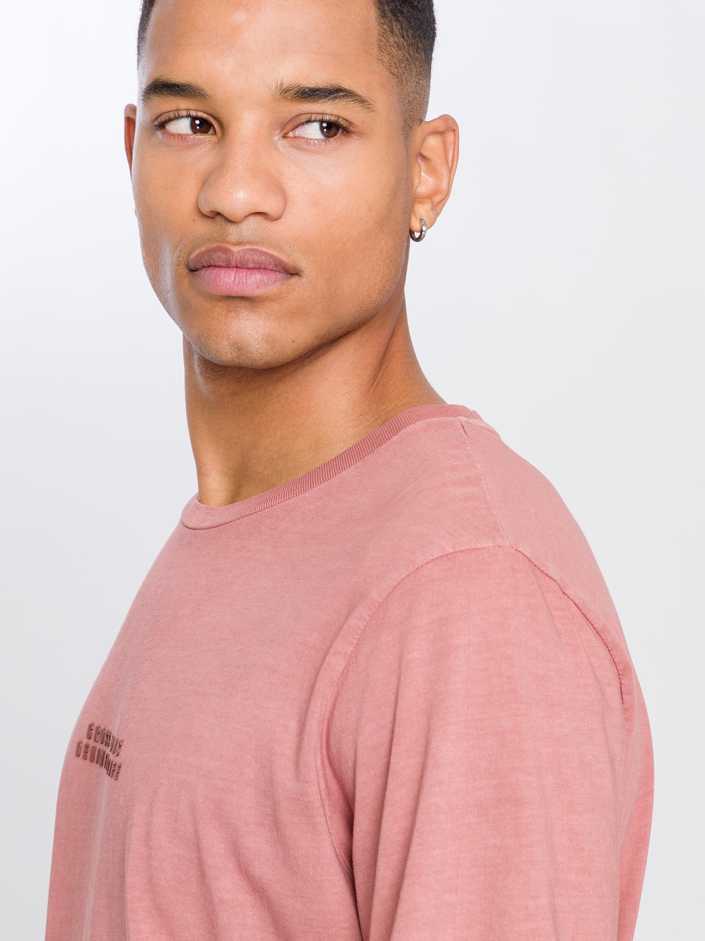 Men's regular t-shirt with logo print red