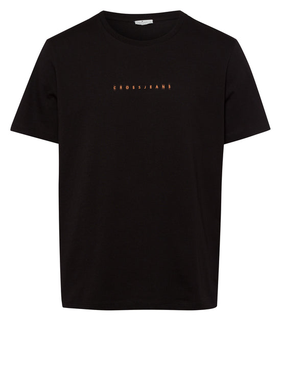 Men's regular t-shirt with back print black