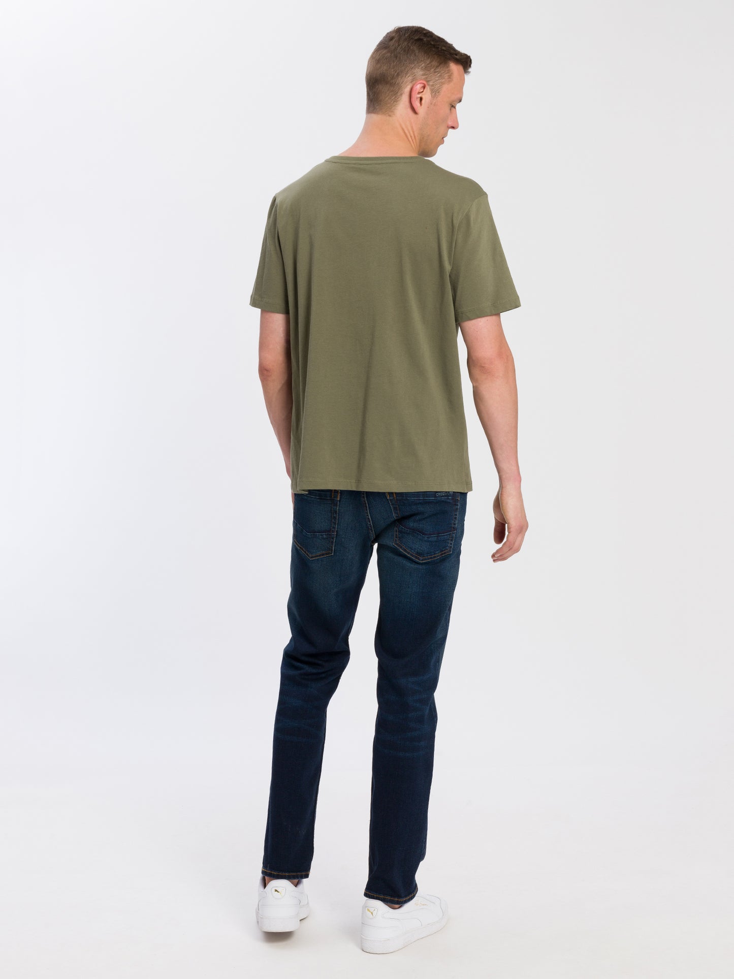 Men's Regular Print T-Shirt Nature green