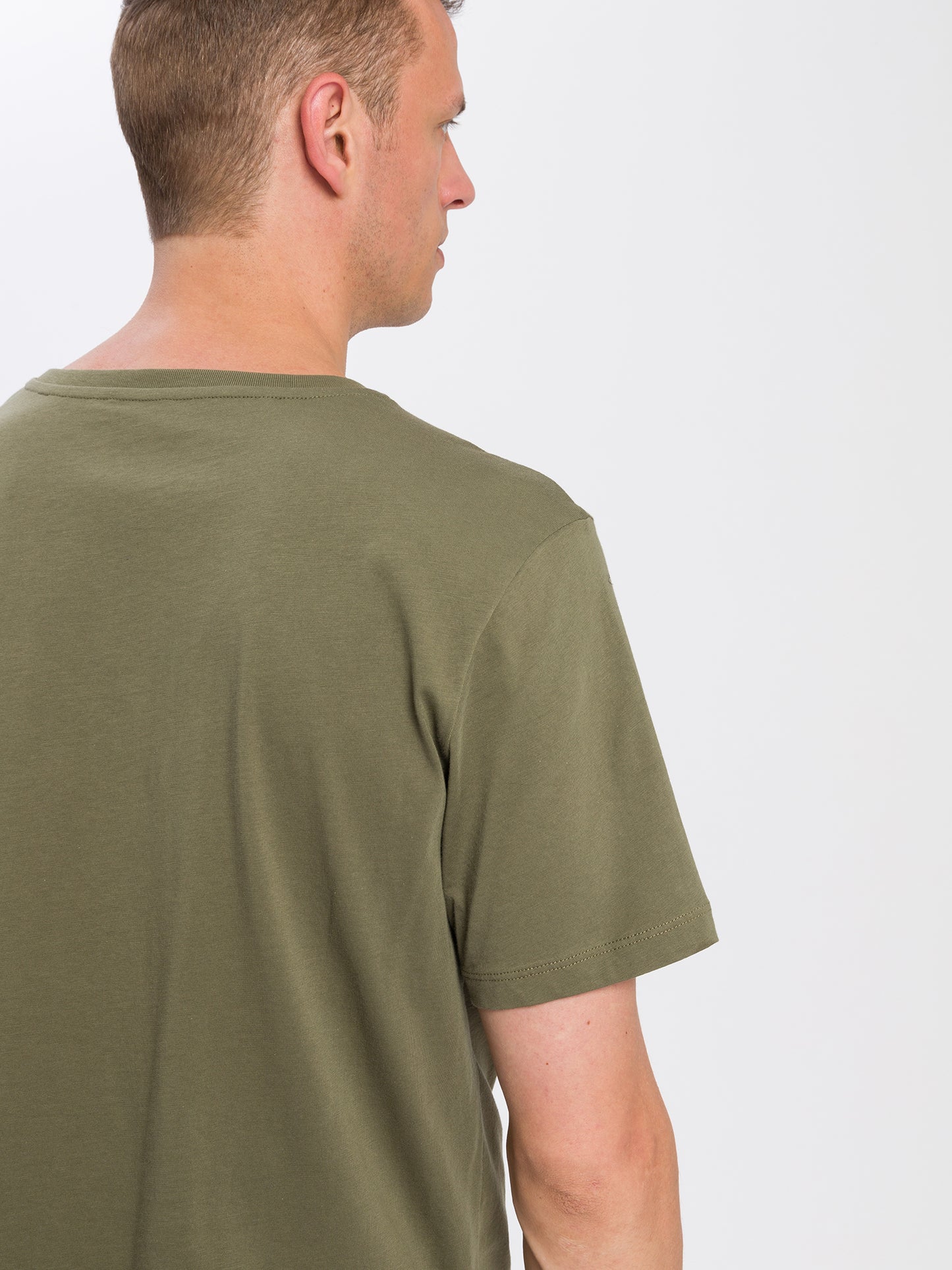 Men's Regular Print T-Shirt Nature green