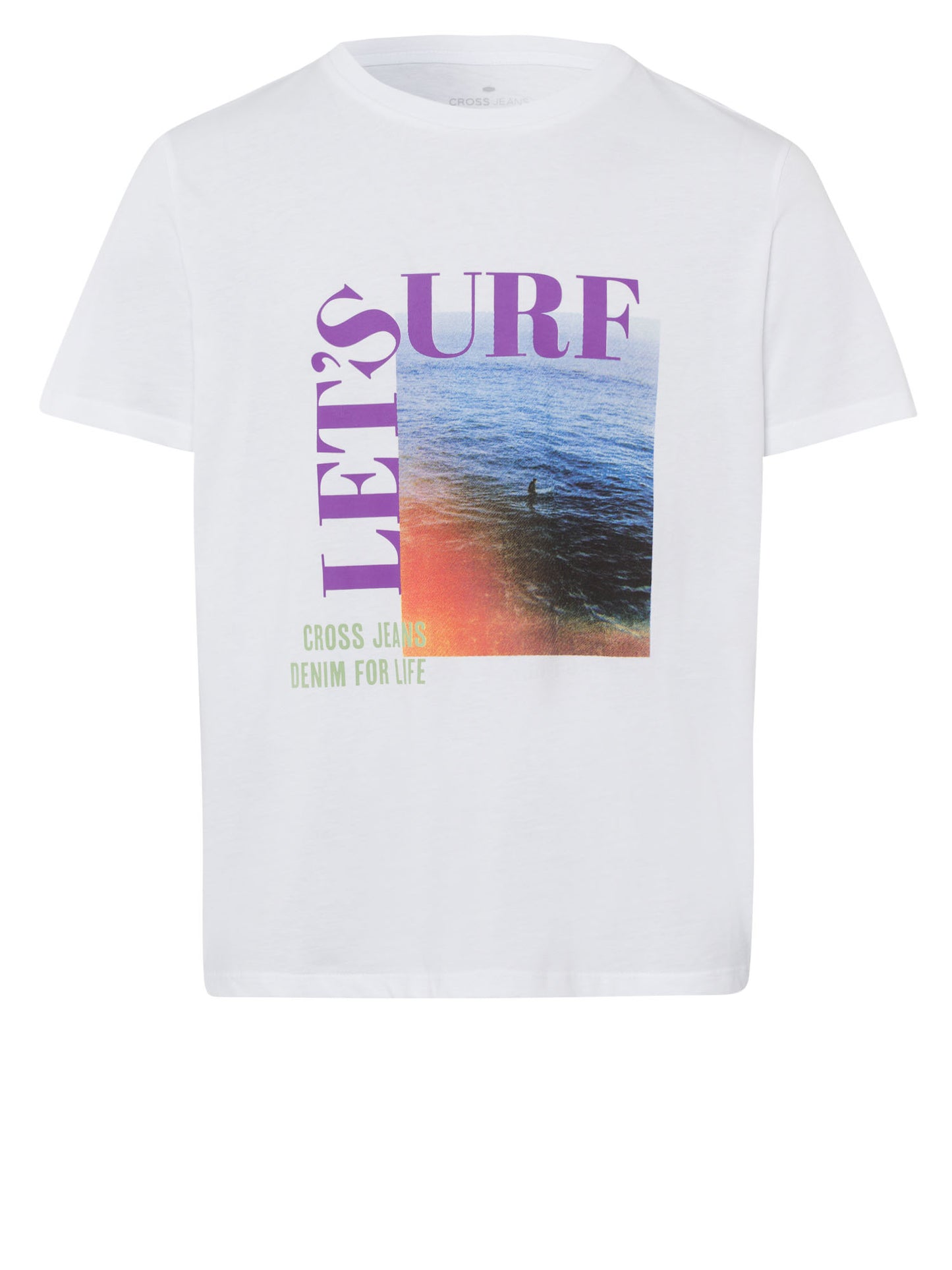 Men's regular T-shirt with print white