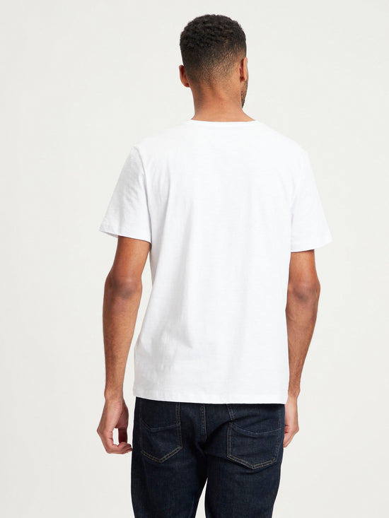 Herren Regular T-Shirt mit Wellenprint weiß