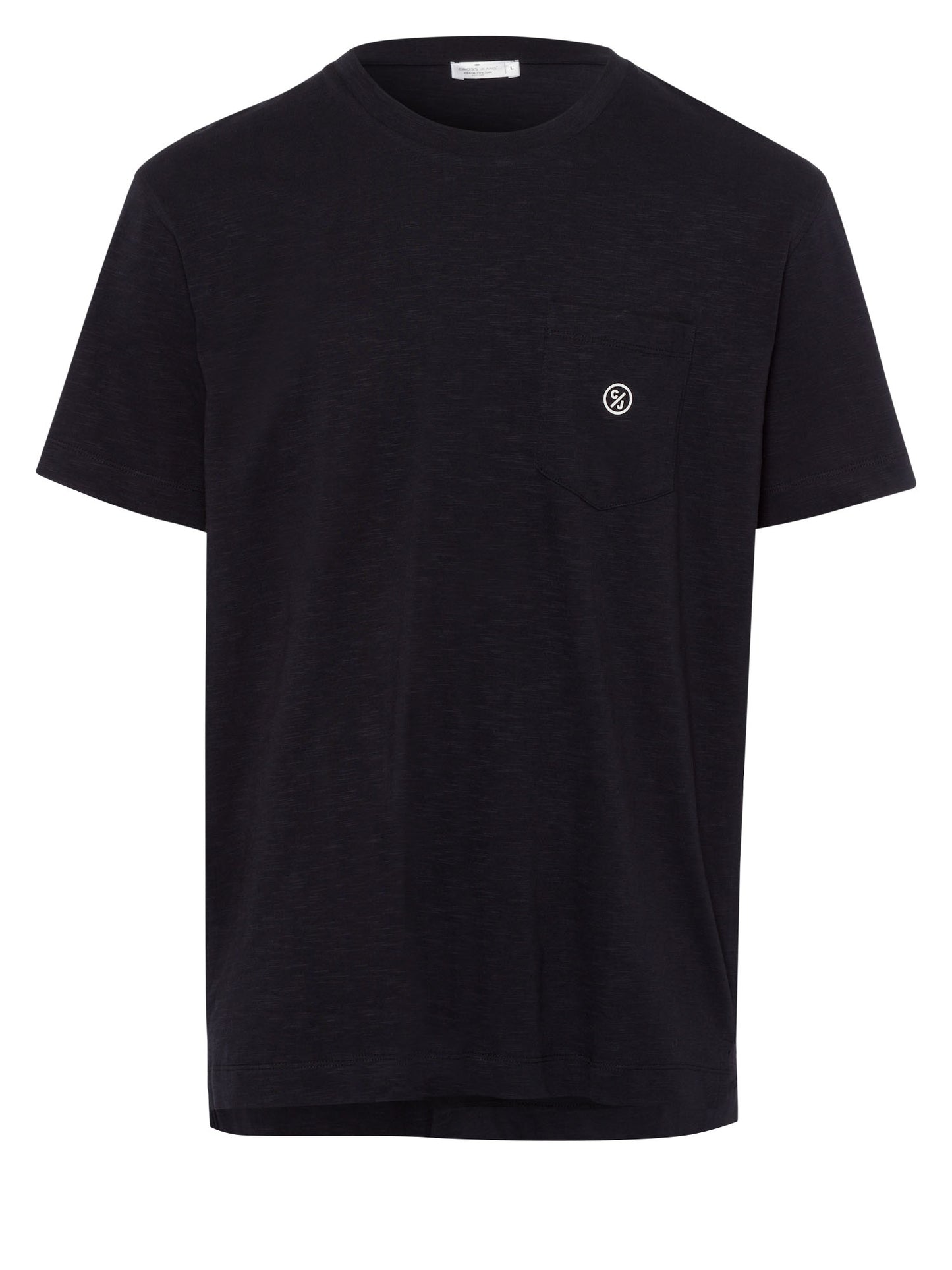 Herren Regular T-Shirt mit Brusttasche marineblau.